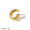 Clip para Oreja de Acero de Titanio Estilo Ins Nuevo Red Social Sin Agujeros en las Orejas Combinación Perfecta Sentido Avanzado Clip para Oreja de Acero Inoxidable Dorado de 18K