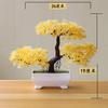 Sakura Bola de Nieve Planta Simulada Maceta Bola de Hierba Bonsái Árbol Pequeño Decoración para el Hogar Adorno Floral Creativo Mini Bola Pequeña Redonda
