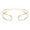 Brazalete Europeo y Americano de Moda Transfronteriza para Mujer para la Parte Superior del Brazo Dorado Nupcial Pulsera Abierta Simple Metal Barroco