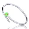 Pulsera Abierta Ajustable de Acero de Titanio Estilo Europeo y Americano para Mujer, Pulsera Abierta Versátil de Moda Simple