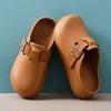 Zapatos de Plataforma Burkan para Mujer Verano Nuevo Antideslizantes Punta Cerrada Resistentes al Desgaste Hebilla Exterior EVA No Huelen Mal Calzado para Acampar