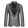 Traje de ceremonia de boda ajustado de moda informal de estilo coreano con suministro de comercio exterior, chaqueta de traje de corazón negro de negocios europeos y americanos.