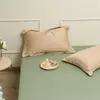 Fronhas de algodão de alta qualidade 100s de fibra longa, conjunto de dois, algodão puro, adequadas para todas as estações, hotel de luxo, cor sólida, fronha para uma pessoa