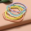 Tobillera con cuentas de arroz amarillo naranja en forma de corazón, súper vendida transfronteriza, juego de 3 piezas, tobillera multicapa, venta al por mayor, accesorios de moda, tobillera para mujer