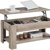 Mesa de Centro para Casa Transfronteiriça Mesa de Centro Simples Moderna Mesa de Centro Dobrável Multifuncional com Espaço de Armazenamento