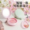 Coreano Ins Macaron Color Sólido Suave Lindo Espejo Mini Portátil Plegable Peine Espejo Peine Cojín de Aire