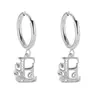 Pendientes de Acero Inoxidable Chapado en Oro 18K con 26 Letras, Pendientes de Zirconia con Forma de Ola de Lujo, Pendientes Elegantes