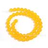 Ventas Directas de Fábrica Ágata Amarilla Cuentas Redondas Jade Amarillo Cuentas Sueltas Venta al por Mayor Semi-terminado DIY Accesorios para Joyería Hecha a Mano Joyería de Cuentas Redondas