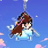 Llavero colgante acrílico divertido y lindo decoración estrella pequeño regalo para parejas y amigos