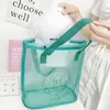 Nova Bolsa de Mão de Rede da Moda ins Pequena Fresca Transparente Portátil para Piscina Armazenamento ao Ar Livre