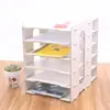 Caixa de Armazenamento de Mesa de Madeira DIY Estante de Livros de Escritório Organizador Criativo para Revistas Pastas A4 Documentos Suporte de Armazenamento