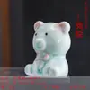 Estatueta de Animal de Chá de Cerâmica, Cavalo Pequeno Fresco e Fofo Obra de Arte para Mesa de Chá