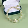 Pulsera Imitación Jade Hetian Conejo Marca Fu para Mujer Diseño de Nicho ins de Alto Valor Pulsera de Mano para Estudiante Regalo Antiguo para Novia