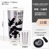 Vaso de té chino nuevo estilo nacional rojo de internet vaso desechable para té con leche engrosado 700 ml vaso de papel para bebida caliente logo impreso