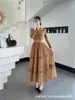 Miyake Miyake Cruzado Europeo y Americano Plegado Otoño Nuevo Talla Grande Moda de Encaje Francés Delgado Vestido