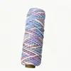 Corda de Algodão Fio Central Tingida por Segmento Cor Gradiente 3mm Corda para Teclagem de Pulseira DIY Macramê Cordão de Celular Artesanato de Teclagem