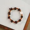 Pulsera DIY Estilo Vintage de Granos de Café Naturales Premium, Imprescindible para Puestos de Cafeterías, Pulsera con Aroma Fuerte de Huella de Gato al por Mayor
