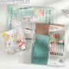Bolsa de armazenamento enrolável estilo ins da Coreia do Sul, PVC transparente, cosméticos, multifuncional, para documentos, notas fiscais, arquivos