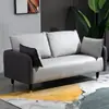 Sofá de tela técnica, sala de estar, apartamento pequeño, estilo moderno minimalista, lujo ligero, dormitorio, propiedad de alquiler, sofá de dos o tres plazas, tienda de ropa