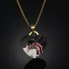 Amazon Moda Cadena de Corazón de Alta Gama Grabado Láser Foto Colorida Joyería de Acero de Titanio Logo Grabado