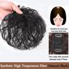 Toque de Cabelo para Mulheres para Cobrir Cabelos Grisalhos, Touca de Cabelo Invisível de Cabelo Humano Real Completo, Cabelo Curto Cacheado Volumoso