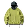 Camiseta Funcional Negra de Flota Personalizada Otoño-Invierno de Felpa Holgada para Exteriores de Manga Larga con Protección Integrada para el Cuello, Secado Rápido, Protección Solar