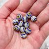 Bola de diamante incrustada con cuentas de cristal de pedrería, cuentas con agujero, cuentas espaciadoras, hechas a mano, material para colgante de pulsera de mano, accesorios de joyería DIY al por mayor