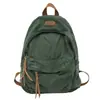 Mochila de Lona Retro de Comercio Exterior para Hombre de Gran Capacidad para Estudiantes de Secundaria Preparatoria Universidad Bolsa Escolar Mochila Casual Simple de Gama Alta