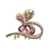 Pinza para el pelo de mariposa de cristal coreana para mujer, accesorio elegante y con clase para el lateral, la parte posterior de la cabeza o la coleta