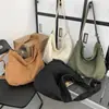 Nova bolsa casual de lona estilo japonês, bolsa de ombro e transversal de grande capacidade para mulheres, bolsa de mão tote estilo workwear minimalista