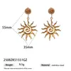 Pendientes Solares Celestiales Taina de Acero Inoxidable Europeo y Americano Pendientes Colgantes de Lujo Ligero de Gama Alta para Mujer No se Desvanecen Estilo Caliente Transfronterizo