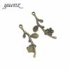 YuenZ - Accesorios de joyería DIY, colgante de aleación con forma de rama y flor, estilo retro, pequeño, Q230