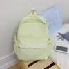 Mochila Cuadros Finos Azul Claro Estilo Curativo Sal Marina, Ambiente Coreano Suave y Dulce, Mochila Pequeña para Salidas de Novias