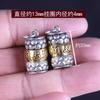 Acessórios de joias de miçangas feitos à mão DIY liga de prata Xizang mantra de seis palavras miçangas espaçadoras de furo grande prata antiga incrustada miçangas de flor de ouro miçangas soltas
