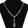 Design de nicho de luxo leve em forma de Y, corrente com 0 botões, corrente de lã cubana, estilo retrô, simples, acessórios para colar feminino