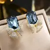 Brincos Elegantes de Alta Qualidade com Laço Doce e Fragrante e Zircônia, Argola de Prata S925, Brincos da Moda Populares