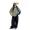 Camiseta de Manga Larga para Niña YOJIA Primavera/Otoño 2026 Nuevo Estilo Coreano Rayada Top para Niña Pequeña Camiseta Básica para Niños Atuendo de Otoño