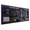 Tablero Perforado Negro de Metal para Habitación de E-sports Estante de Pared Escritorio de Computadora Tablero de Montaje en Pared Decoración de Almacenamiento Estante de Exhibición