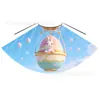 Capas de Pascua Europeas y Americanas Hechas a Medida Transfronterizas para Niñas para Actuaciones en Escenario, Capas de Pascua Tie-Dye con Estampado de Cáscara de Huevo para Niños
