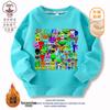 Sprunki Music Festival Juego-Temático Ropa Sudadera Infantil Cuello Redondo Felpa de Algodón Top Casual 7