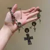 "Contrato Oscuro" Estilo Chica Picante Cadena Pesada de Botón Cruzado Subcultura Nicho Personalidad Gótica Cadena para Clavícula