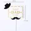 Barba Decorativa para Hornear Día del Padre Pastel Corbata Traje Tarjeta Tarjeta Papá Vacaciones Pastel de Cumpleaños Papá Lleno de Gas