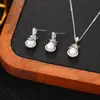 Conjunto de Brincos e Colar Weidni de Luxo Acessível, High-End, Elegante, Moderno e Versátil, Atacado para Mulheres