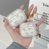 Nuevo Lazo Tridimensional Adecuado para Estuche de Auriculares AirPods Pro3 Apple 4 Transparente Fantasma Polvo Brillante