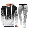 Otoño e Invierno nuevo suéter casual con estampado de salpicaduras de tinta para hombre sudadera con capucha sudadera con capucha abrigo traje