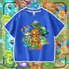 Plantas vs.. Camiseta de Super Disfraz de Zombies Manga Corta Fresca para Niños Verano Infantil Elegante Versátil Top de Media Manga 8