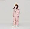 Conjunto de Traje de Esquí para Hombres y Mujeres, Color Sólido Tabla Única y Tabla Doble, Moda de Celebridad de Internet Nuevo Estilo Esquí