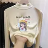 Ropa interior de doble cara de forro polar con cuello medio para niños, ropa interior térmica para niñas, top cepillado de manga larga para bebé para otoño e invierno, estilo moderno