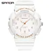 Sanda Novo Versão Coreana Relógio Luminoso Masculino e Feminino Personalizado Mostrador Tridimensional Impermeável Relógio de Quartzo Relógio para Provas Casual