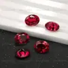 Gema cultivada en laboratorio: Rubí de color rojo sangre de paloma, cultivado en laboratorio, con forma de huevo ovalado, piedra suelta para anillos, colgantes y accesorios de joyería